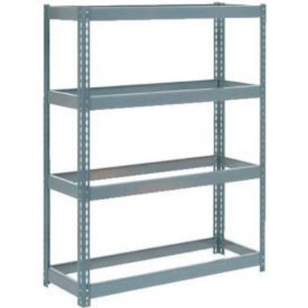 GLOBAL EQUIPMENT Extra Heavy Duty Shelving 48"W x 12"D x 60"H With 4 Shelves, No Deck, Gray 716940